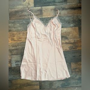 Victoria’s Secret lace satin slip in blush s